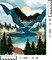 Paint by Numbers Kit for Adults Beginners,12" Wx16 L 2 Pack Canvas for Painting Kits for Adults in Colorful Box-Sunset Lake Mountains1112